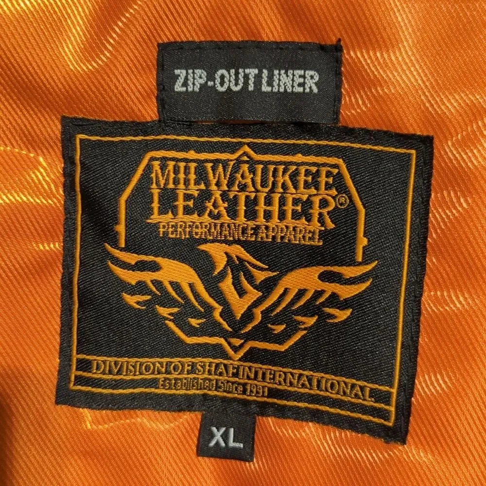 Milwaukee Leather Black Men's Motorcycle Jacket MPM1730 Size XL - Picture 4 of 6